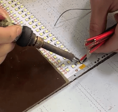LED strip Wire soldering